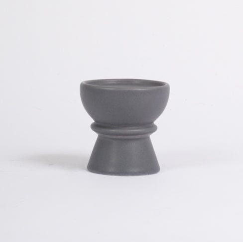 Ceramic grey candle holder - set of 2