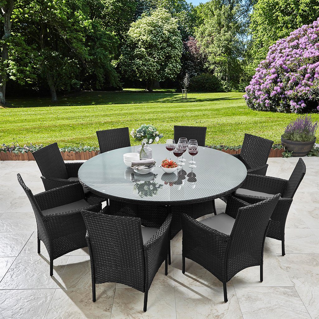 6 seater rattan garden deals dining set