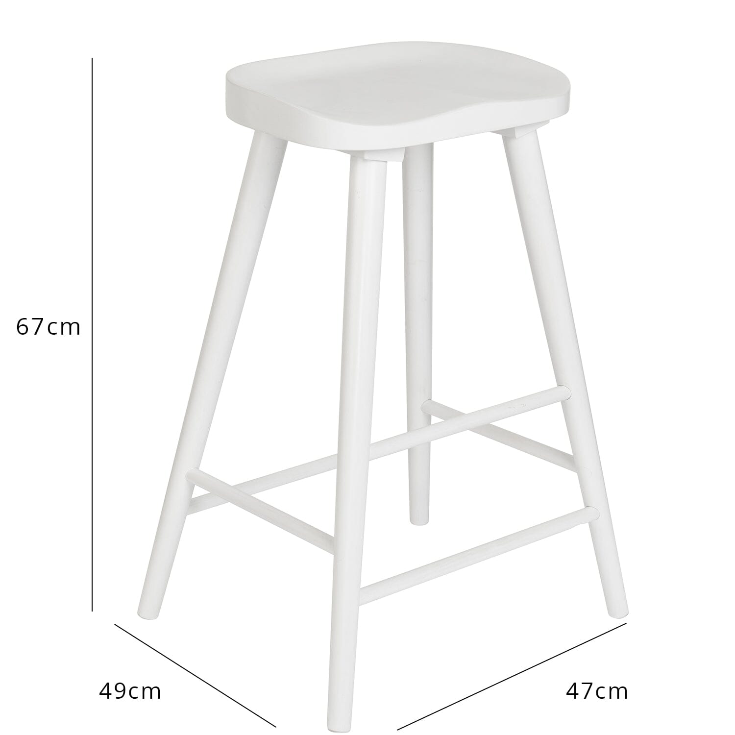 Silvester bar stool - white