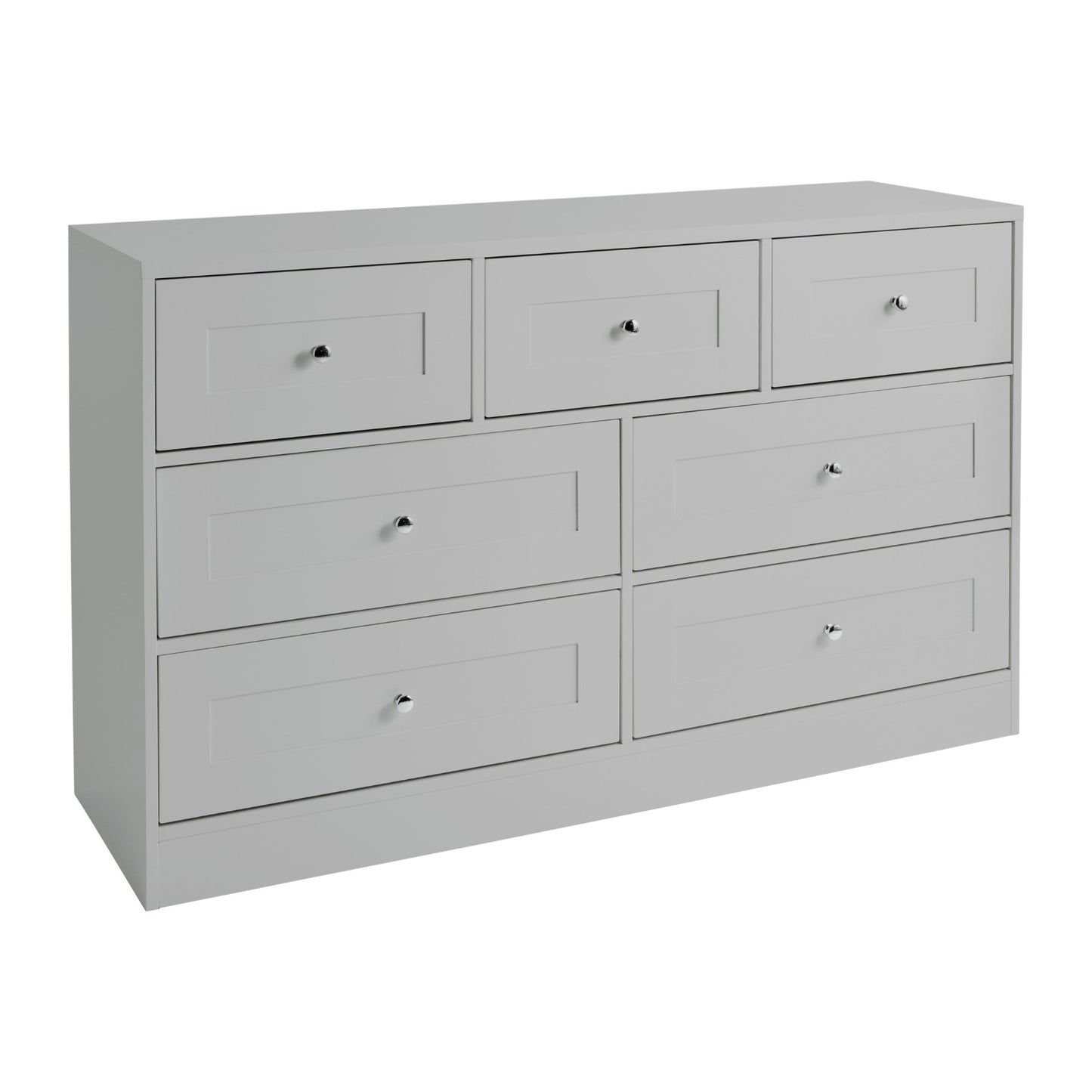 Stevie Chest of Drawers - 3 Over 4 Grey - Laura James