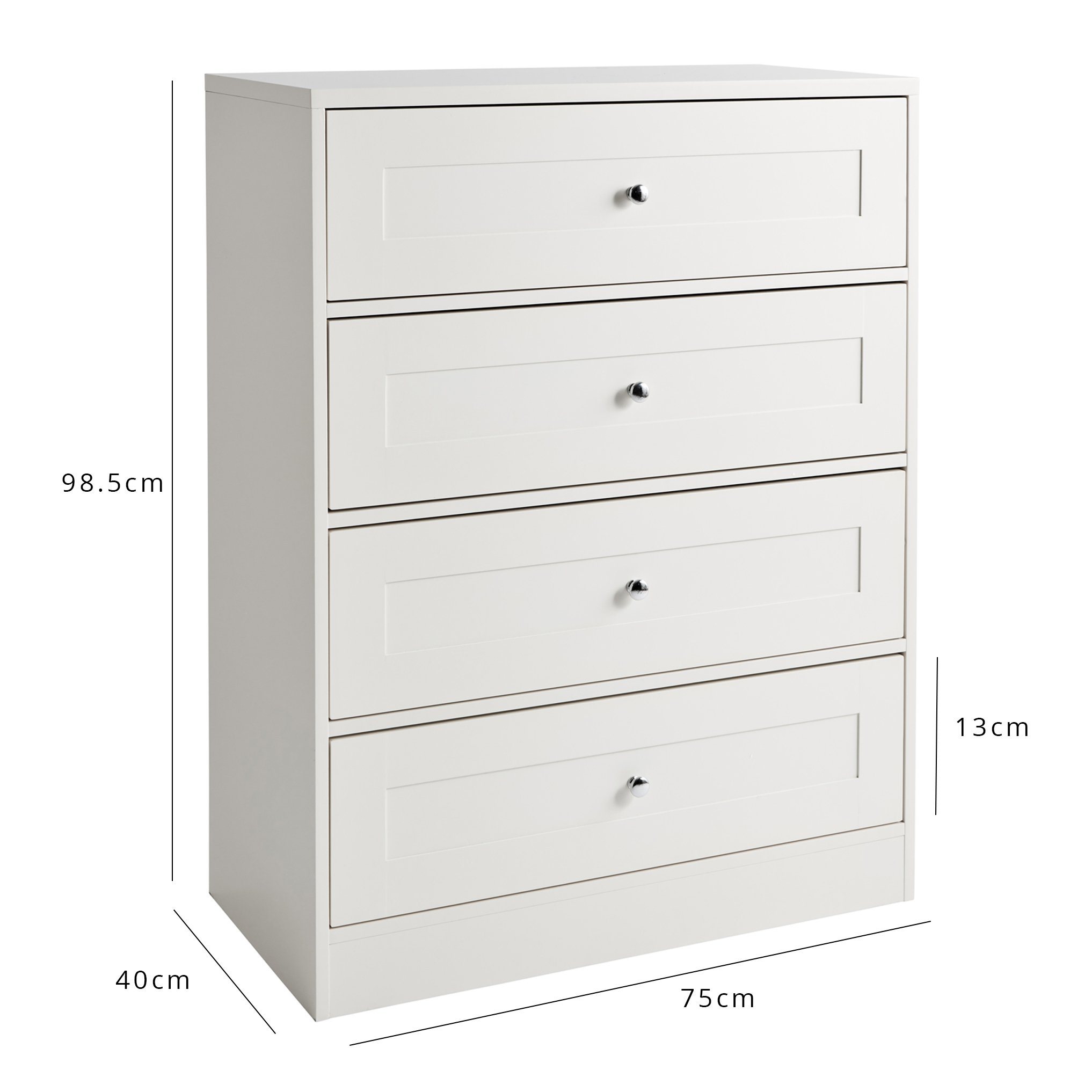 Tall white deals drawers for bedroom