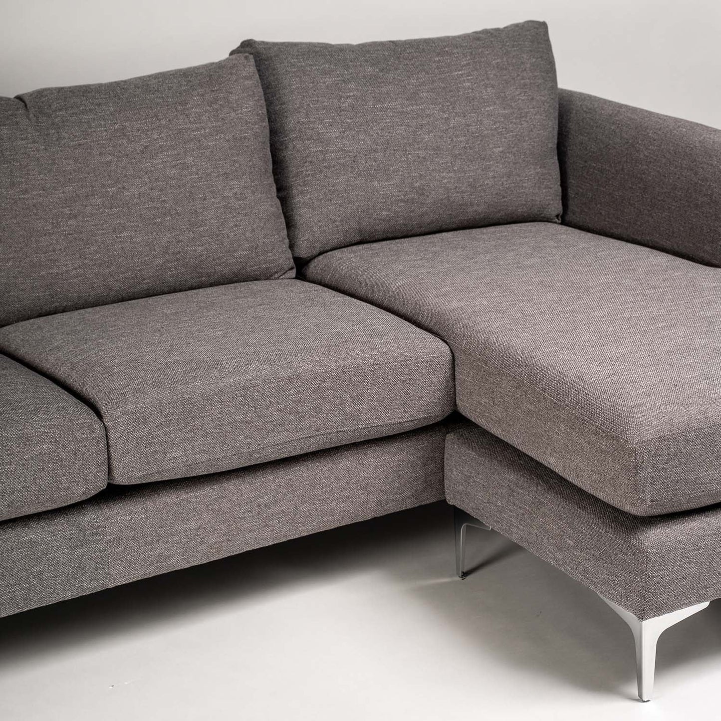 Taylor L-shaped Chaise Sofa - Charcoal Grey