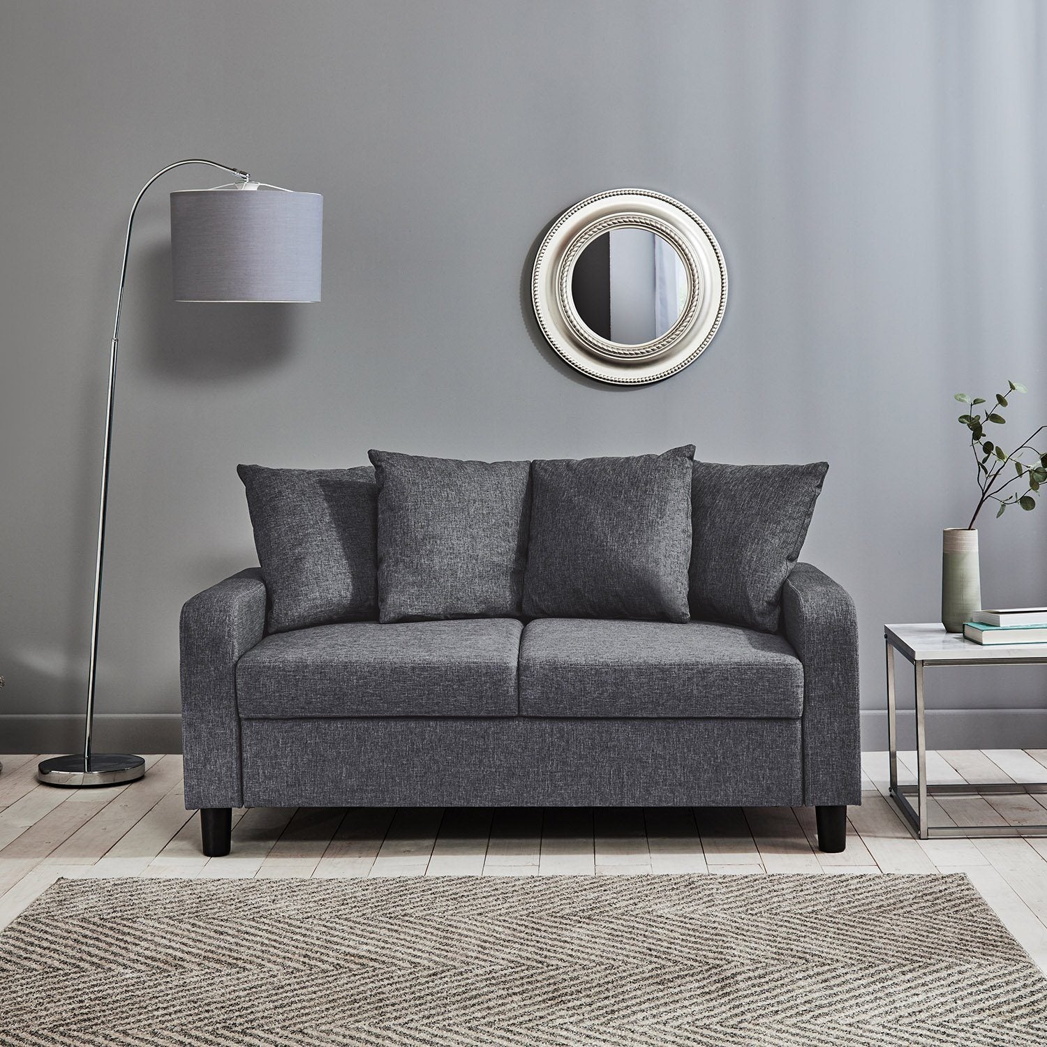 Tracy 2 seater sofa - grey linen - Laura James