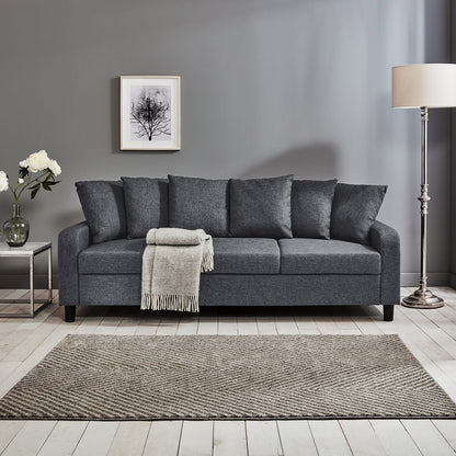 Tracy 3 seater sofa - grey linen - Laura James