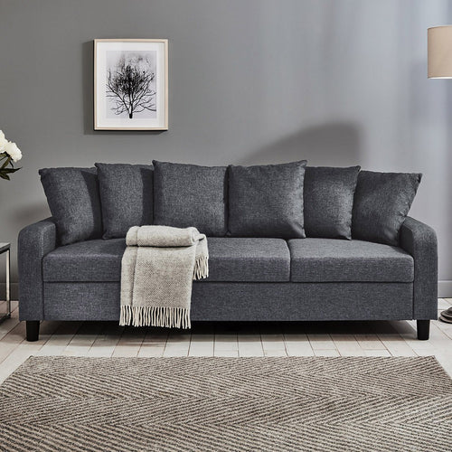 Tracy 3 seater sofa - grey linen