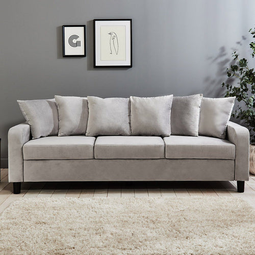 Tracy 3 seater sofa - grey velvet