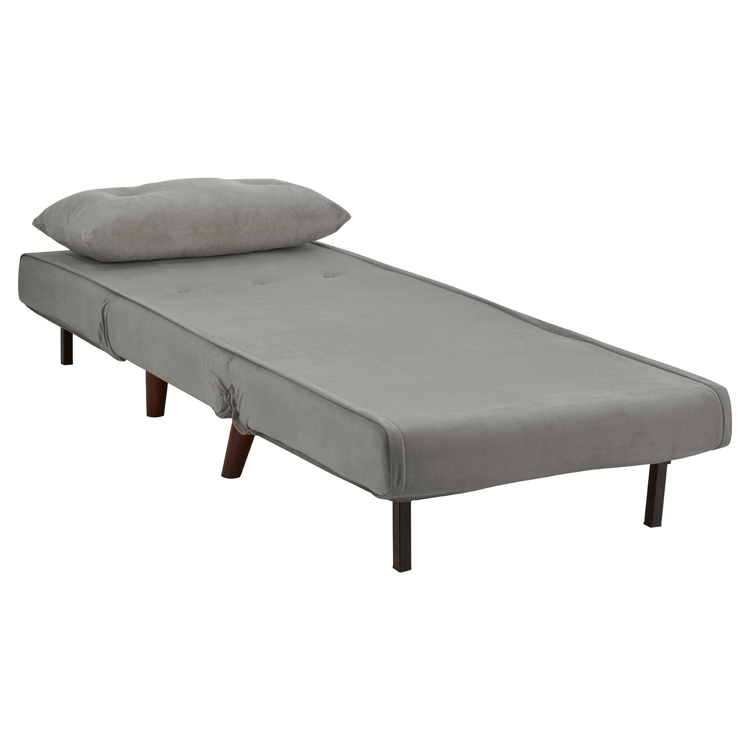 Una Grey Velvet Single Sofa Bed Laura
