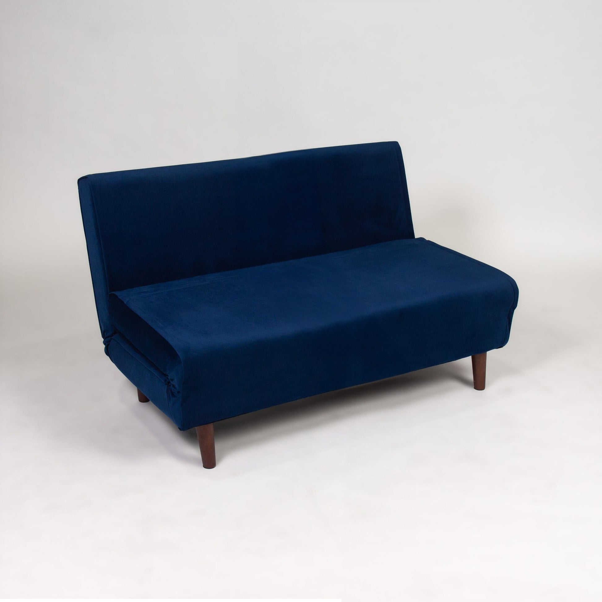 Una double sofa bed - blue - velvet