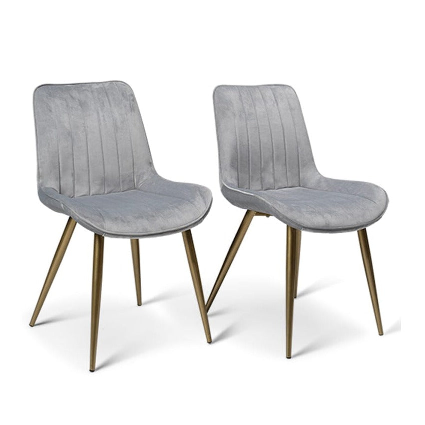 Gold and grey 2024 dining chairs