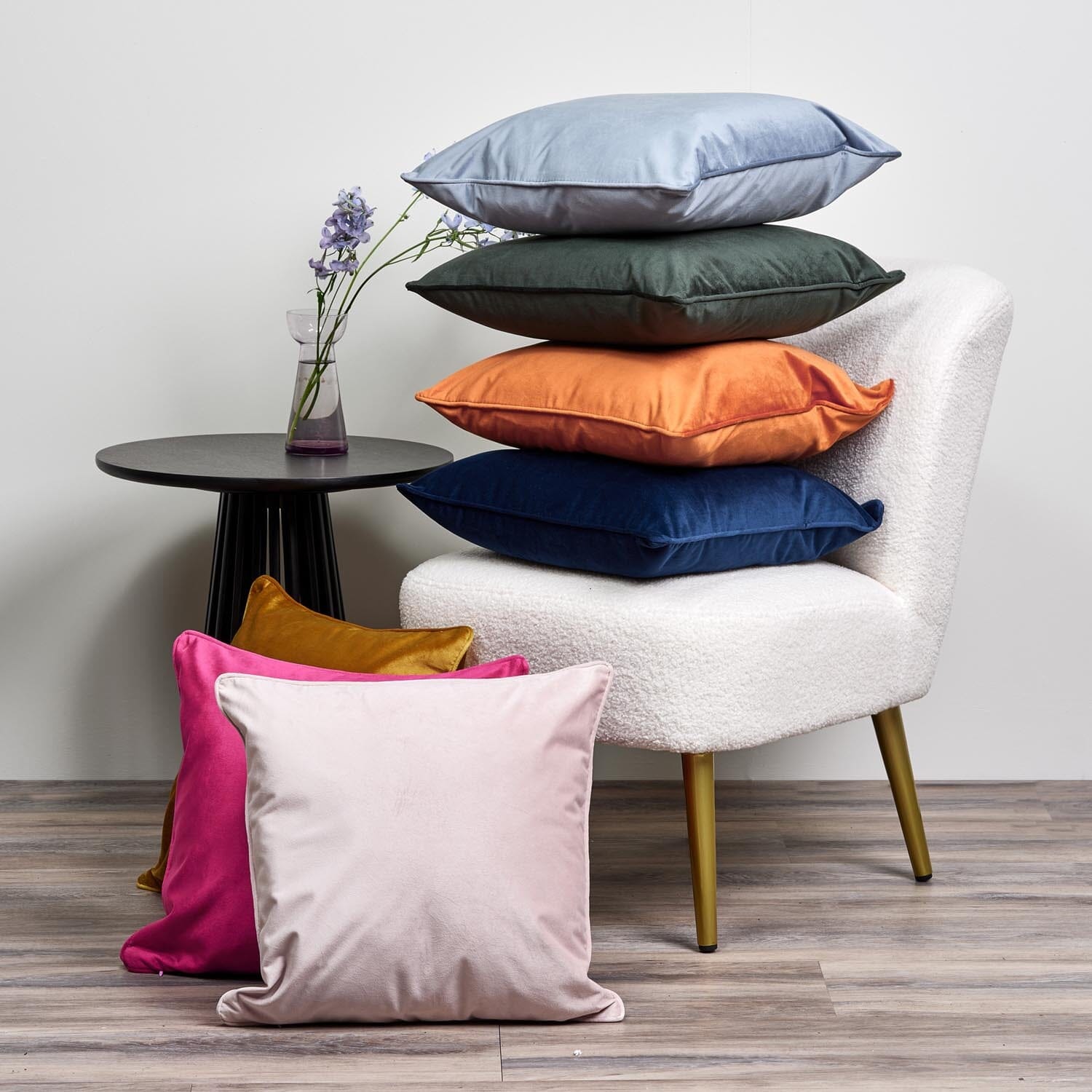 Assorted velvet cushion covers - Laura James