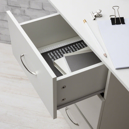 White Computer Desk with Drawers - PRE-ORDER - IN STOCK – 23 - 24 September - Laura James
