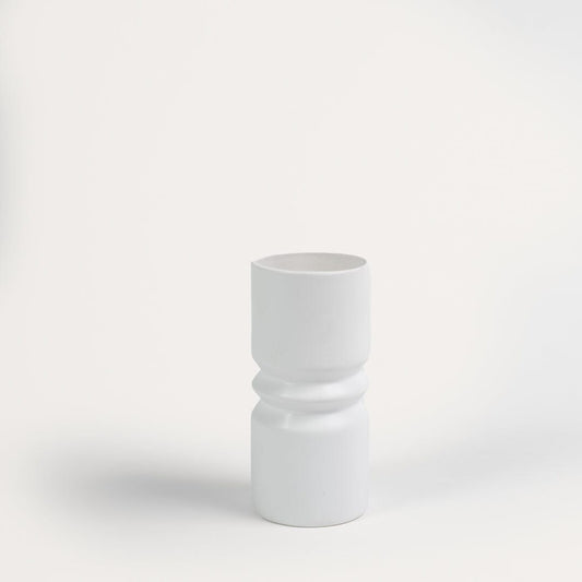 Small white ceramic vase - Laura James