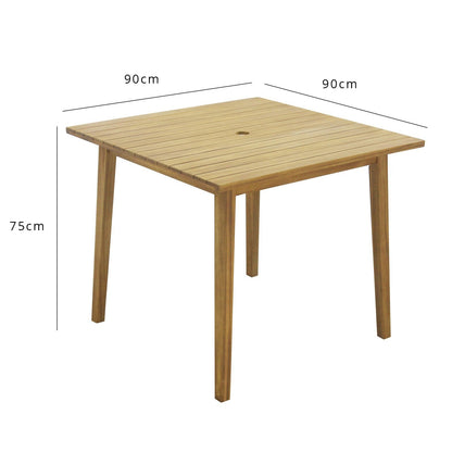 Ackley garden dining table - 4 seater - solid acacia wood