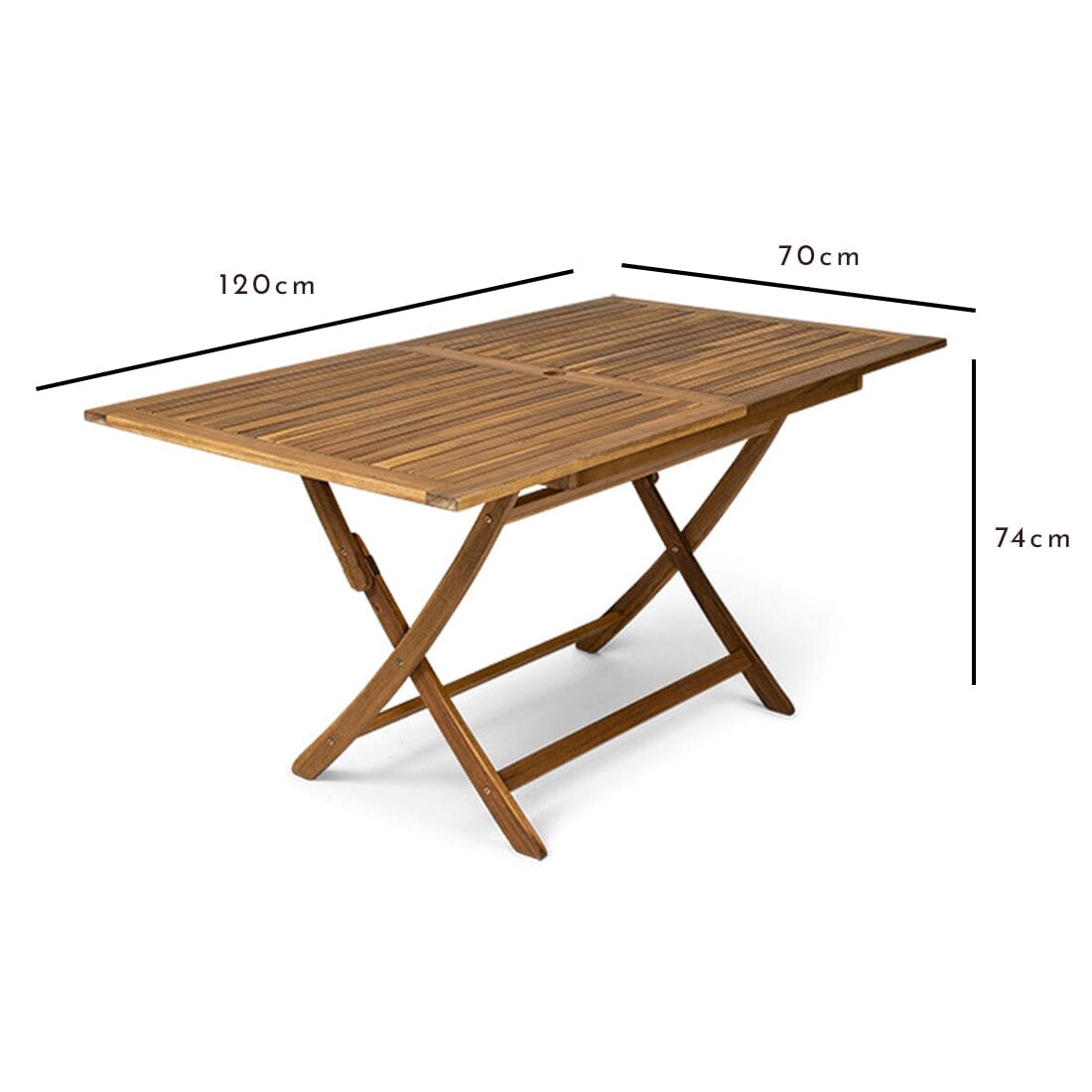 Steel folding deals dining table