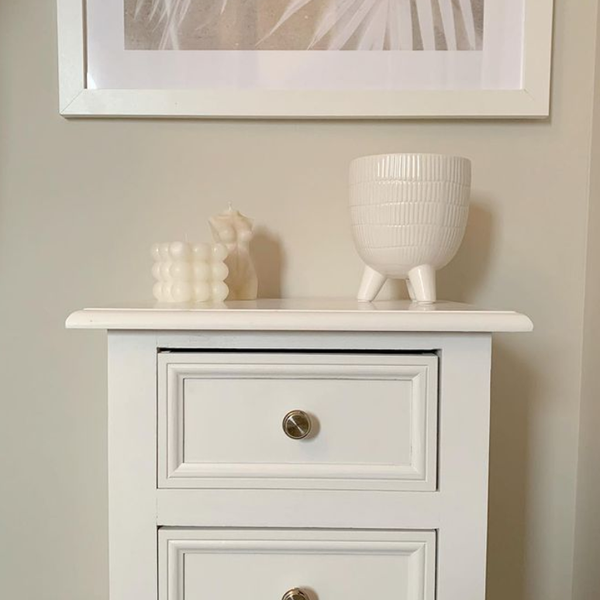 White Bedside Tables 2 Units Fully Assembled