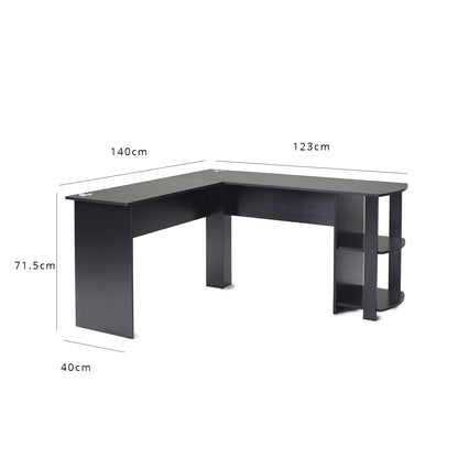 Essie L shaped desk in black
