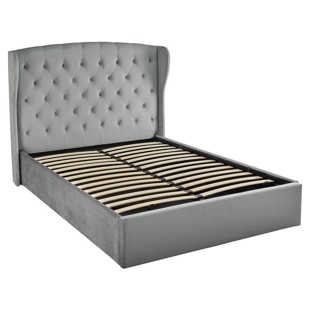 Grey king size ottoman storage bed - Laura James