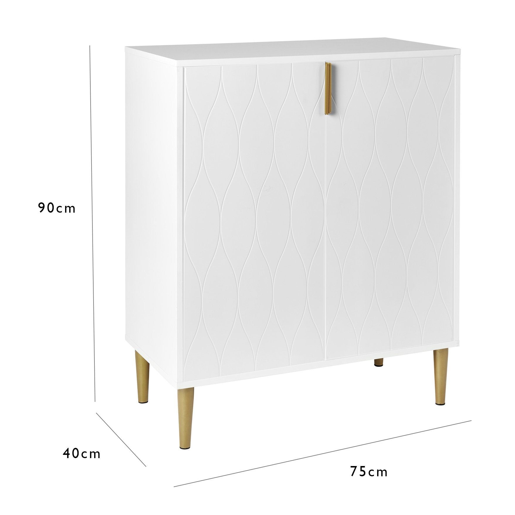 White gloss on sale compact sideboard