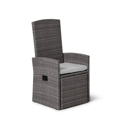 Kemble/Marston Reclining Garden Chair with Cushion - Grey