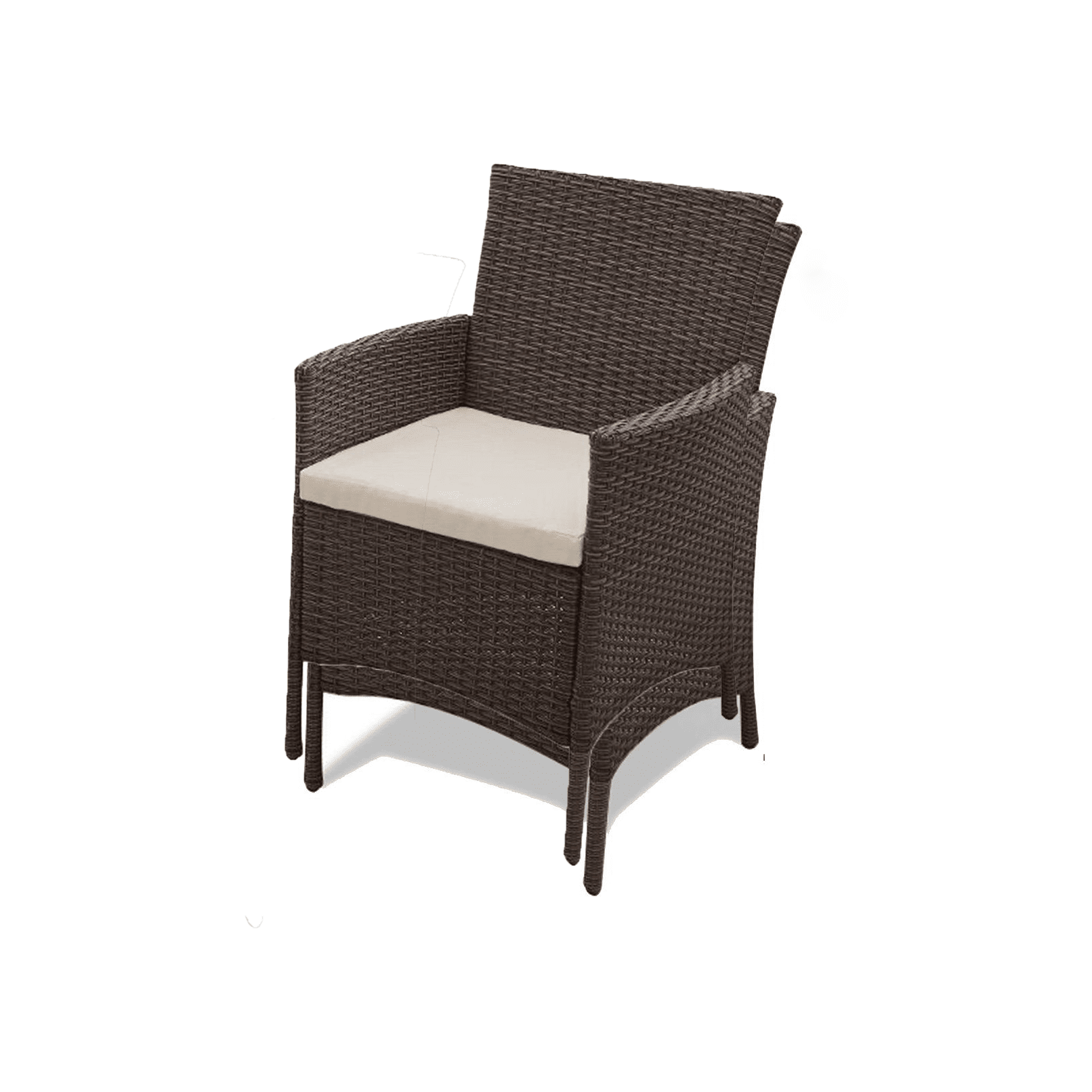 Outdoor Dining Chairs - Set Of 2 - Brown Rattan