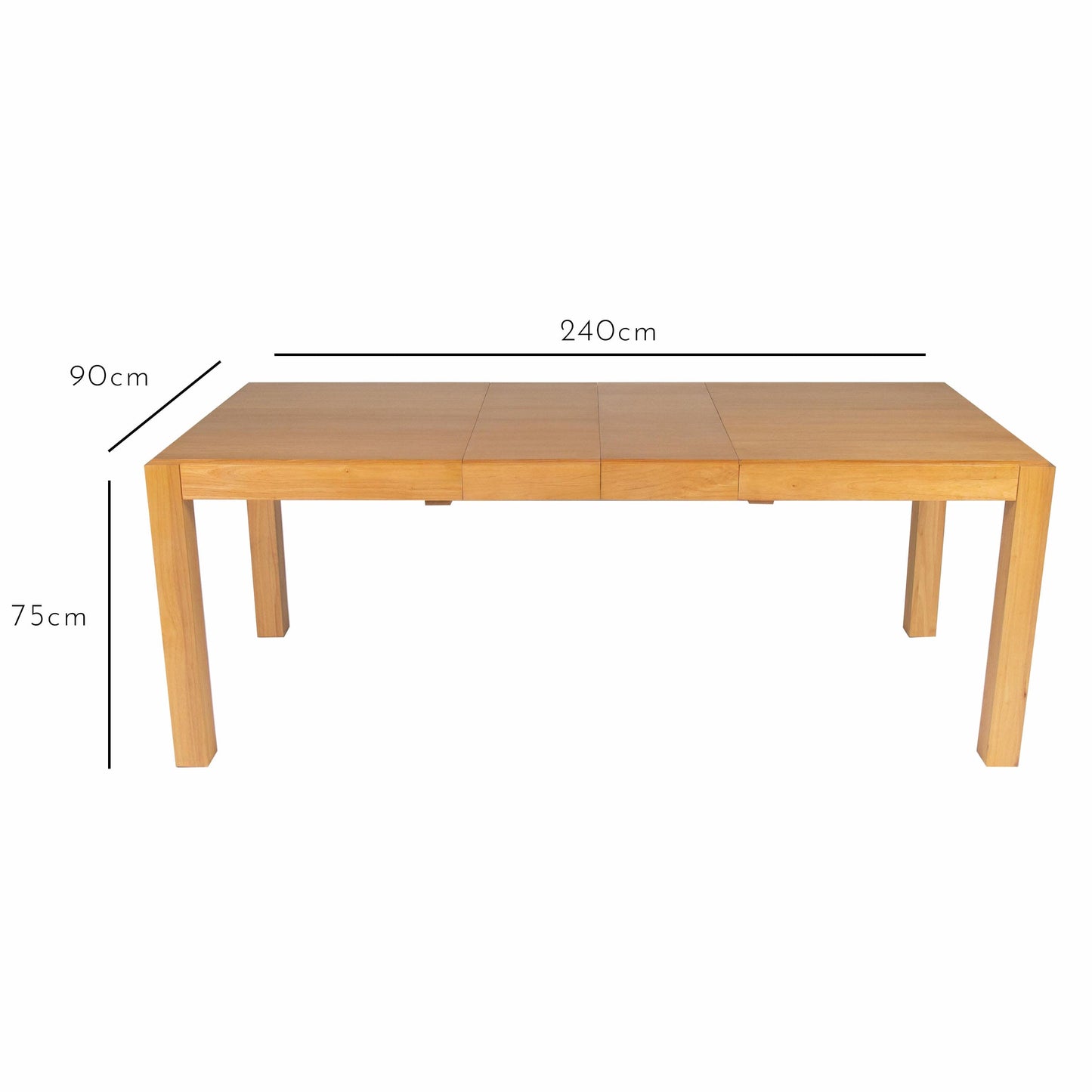 Magnus oak extendable dining table