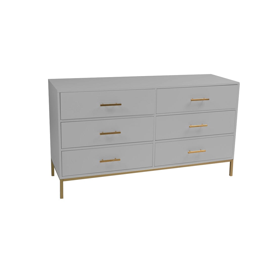 Marie Grey Chest of Drawers - 6 Drawers
