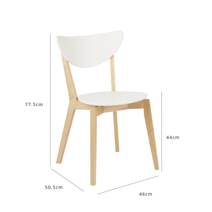 Paul extendable table with 4 chairs - small - white
