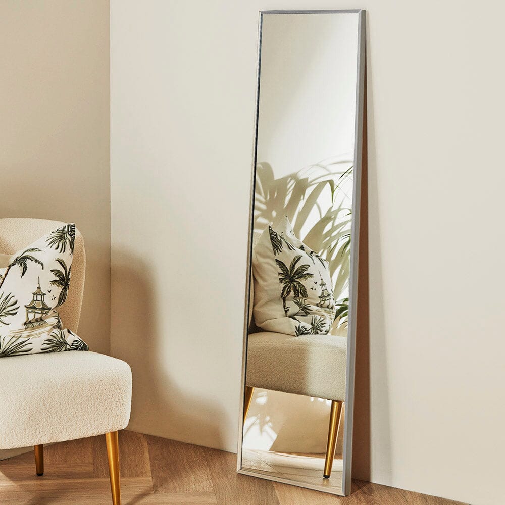 Full Length Leaning/Wall Mirror Silver