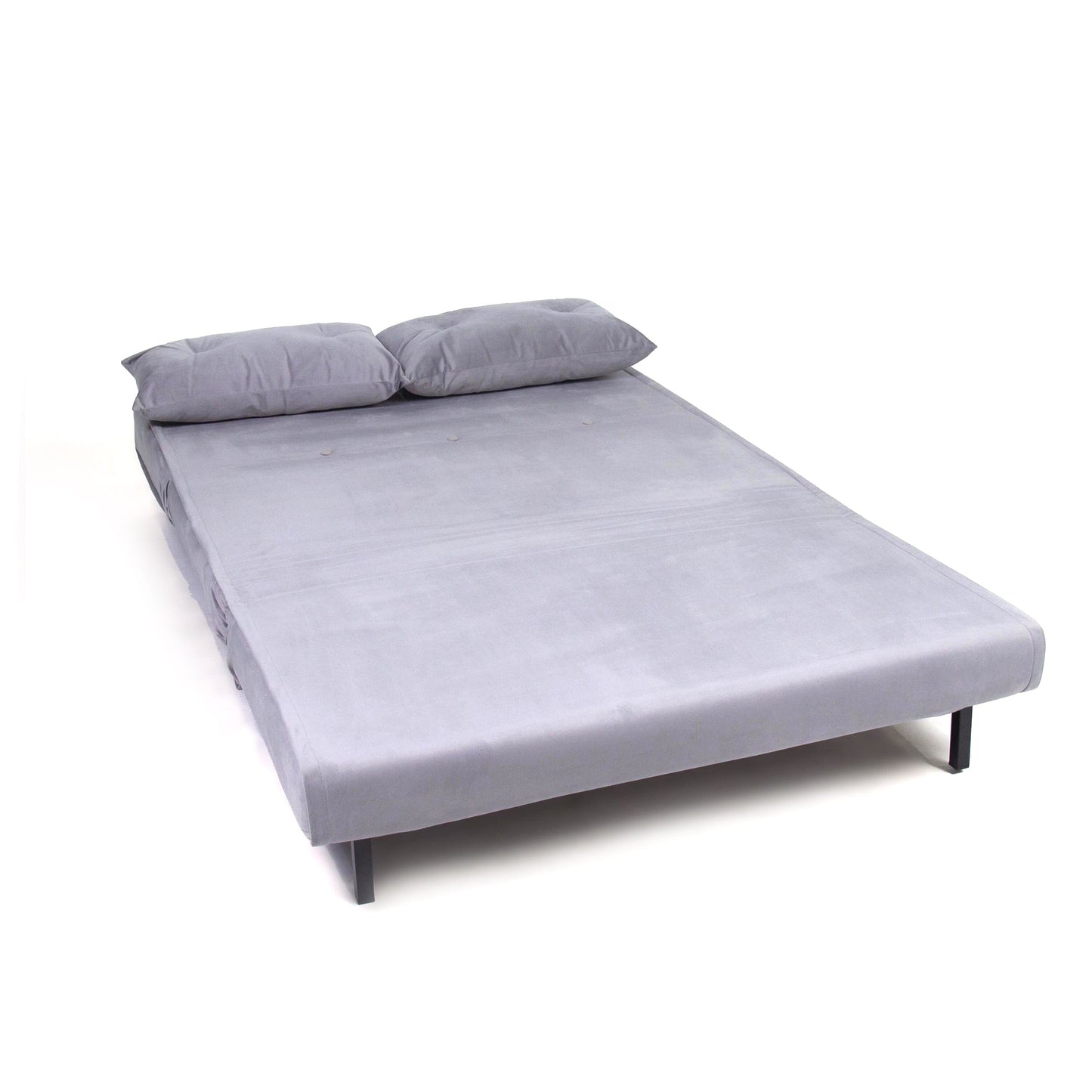 Una double sofa bed - grey - velvet